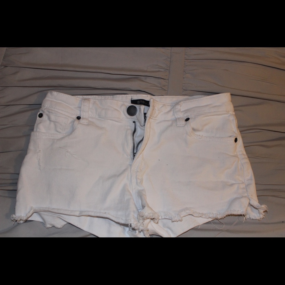 White Jean Shorts from STS BLUE